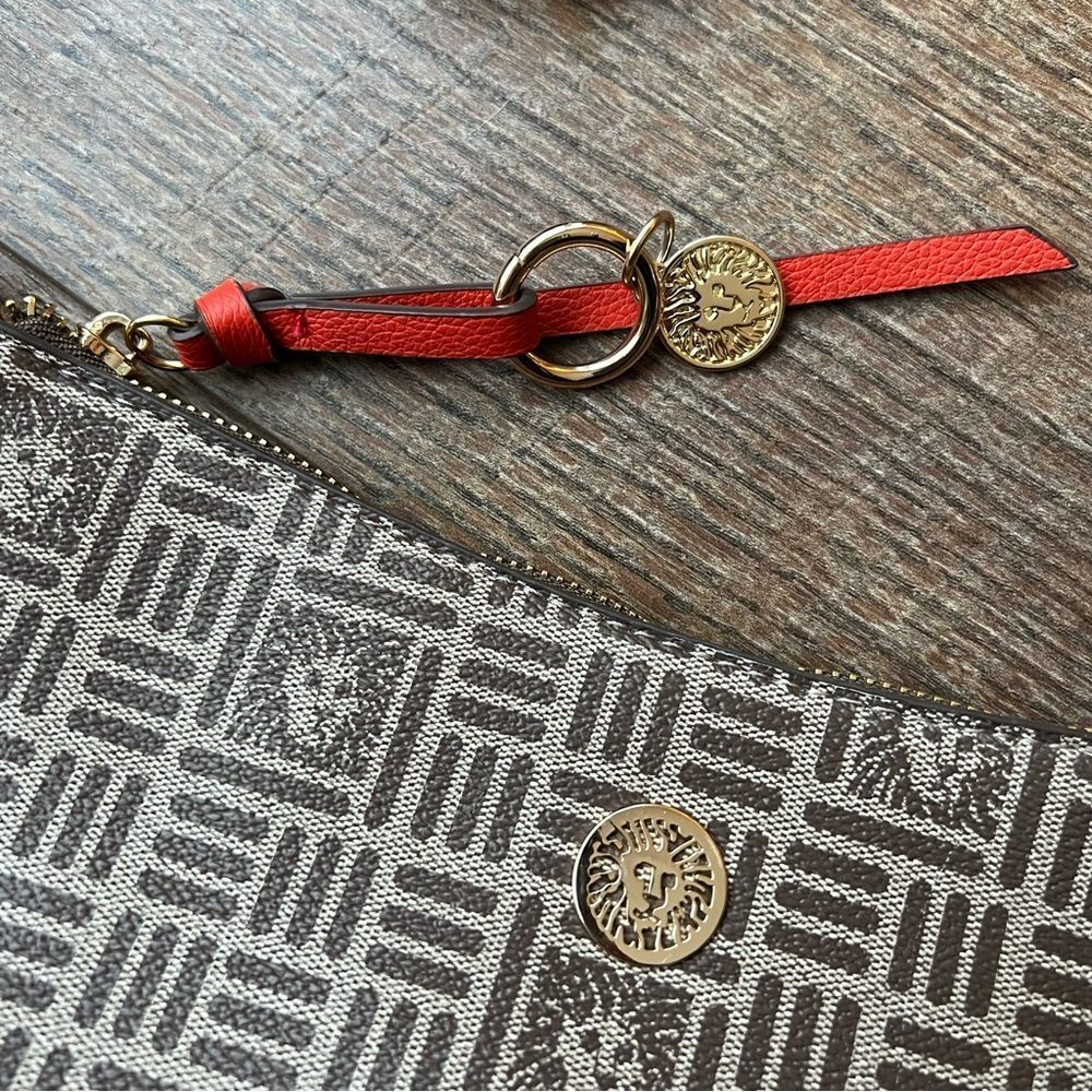 Anne Klein Crossbody Purse with orange accents - Picture 3 of 15